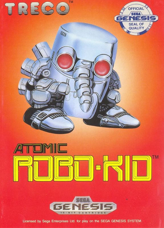 Atomic Robo-Kid box art for Sega Mega Drive